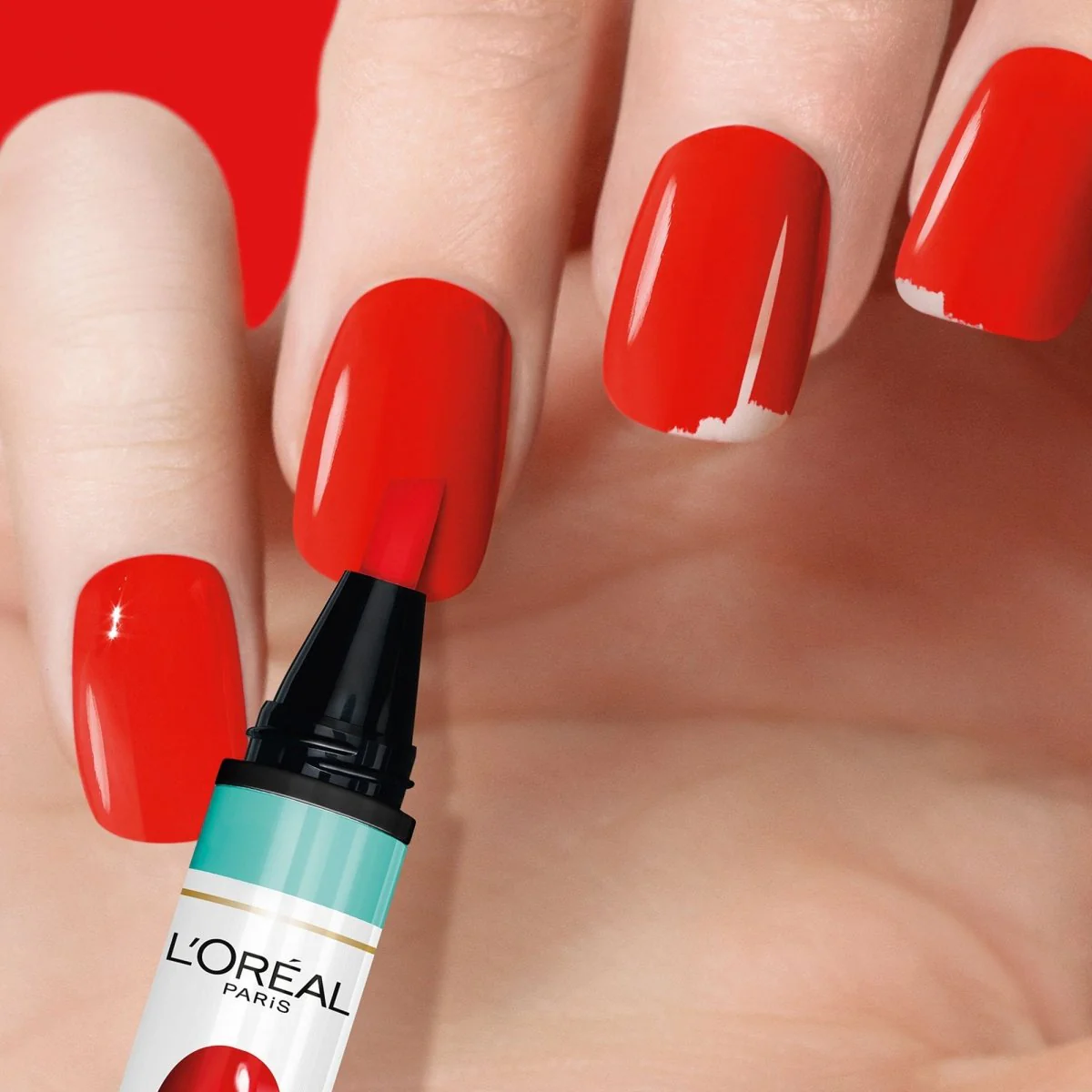 L'Oreal Magic Mani Retouch & Go Nail Polish - 402 Cherry - Image 2