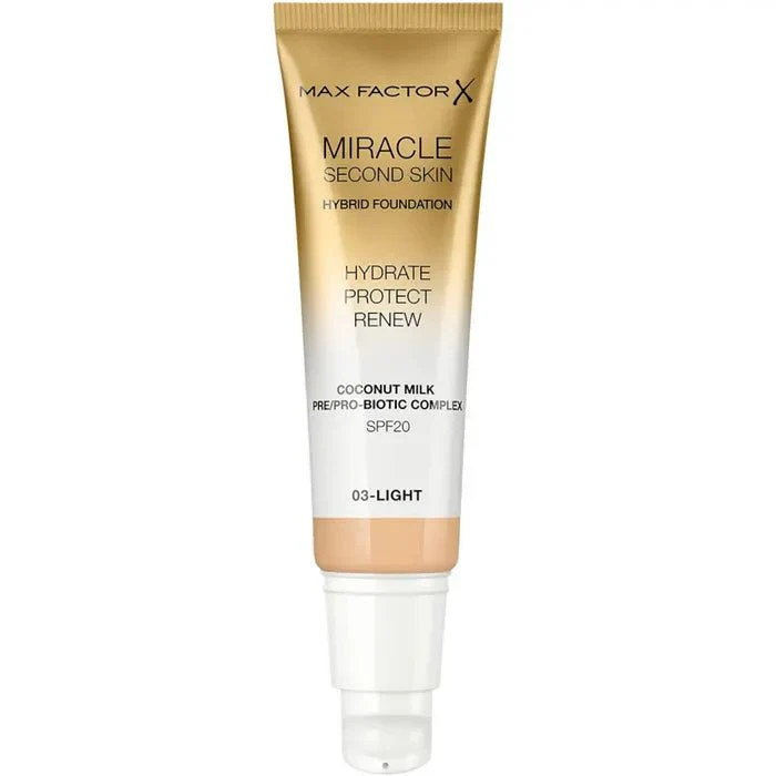 Max Factor Miracle Second Skin Hybrid Foundation - 03 Light
