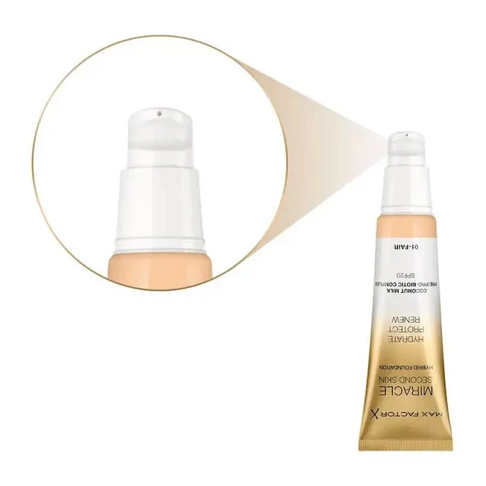 Max Factor Miracle Second Skin Hybrid Foundation - 06 Golden Medium - Image 3