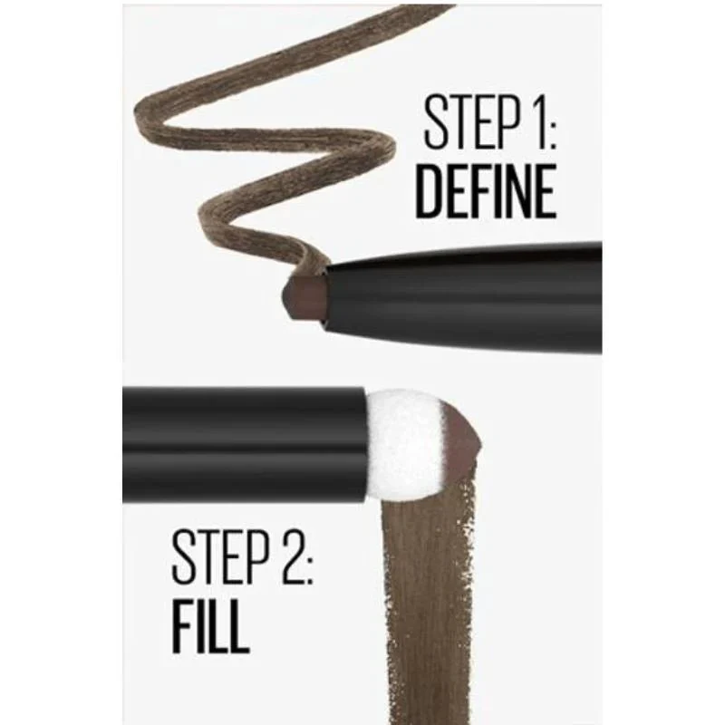 Maybelline Brow Satin Smoothing Duo-Brow Pencil And Filling Powder - Mahogany Red - Image 3