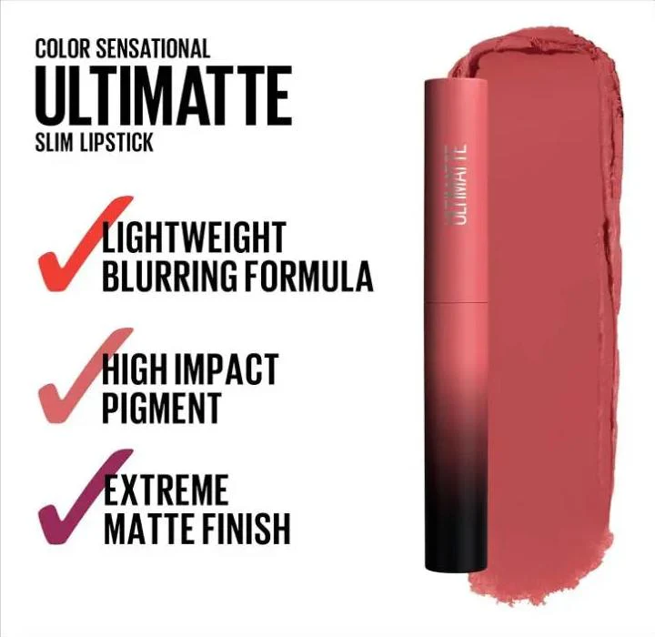 Maybelline Color Show Ultimatte Lipstick 499 More Blush - Image 2