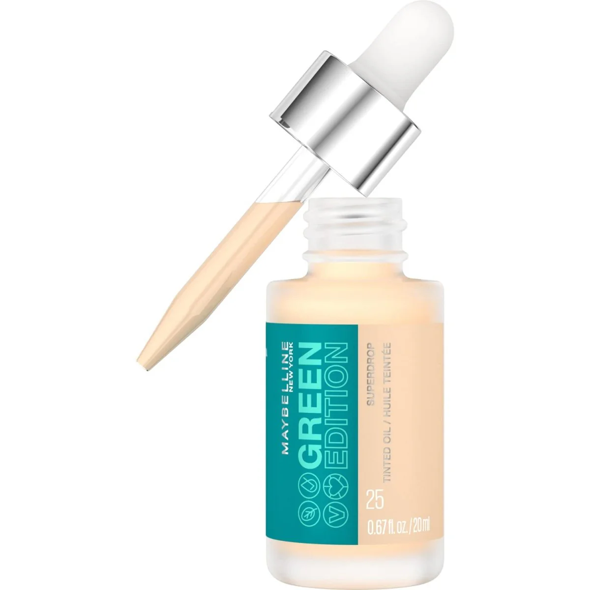Maybelline Green Edition Superdrop Tinted Dry Oil Liquid Foundation - 25