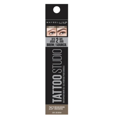 Maybelline Tattoo Studio Waterproof Brow Gel - 257 Medium Brown - Image 2