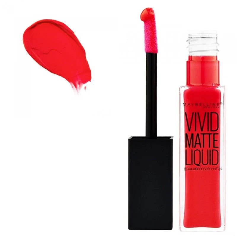 Maybelline Vivid Matte Liquid Lip Gloss - 25 Orange Shot - Image 2