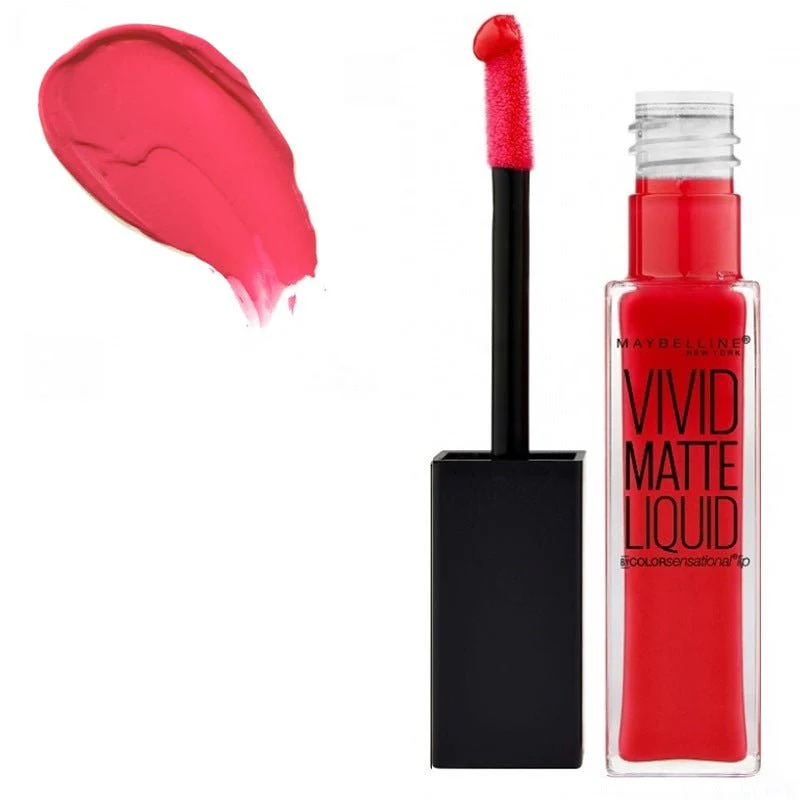 Maybelline Vivid Matte Liquid Lipstick - 20 Coral Courage - Image 2