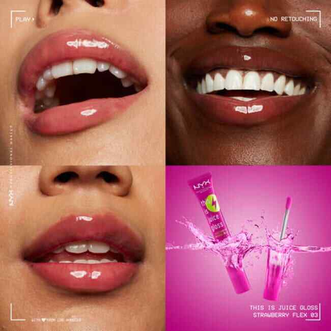 NYX This Is Juice Gloss Electrolyte Infused Color - 03 Strawberry Flex - Image 2