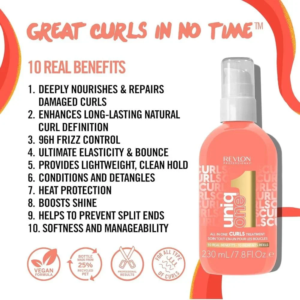 Revlon Uniq One All In One Hair Treatment - Curl 230ml - Image 2