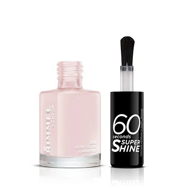 Rimmel 60 Seconds Super Shine Nail Polish - 203 Lose Your Lingerie - Image 3