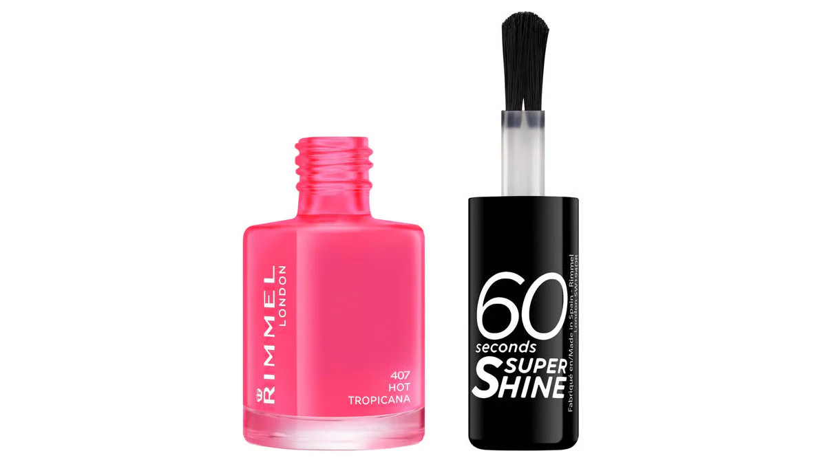 Rimmel 60 Seconds Super Shine Nail Polish - 407 Hot Tropicana - Image 3