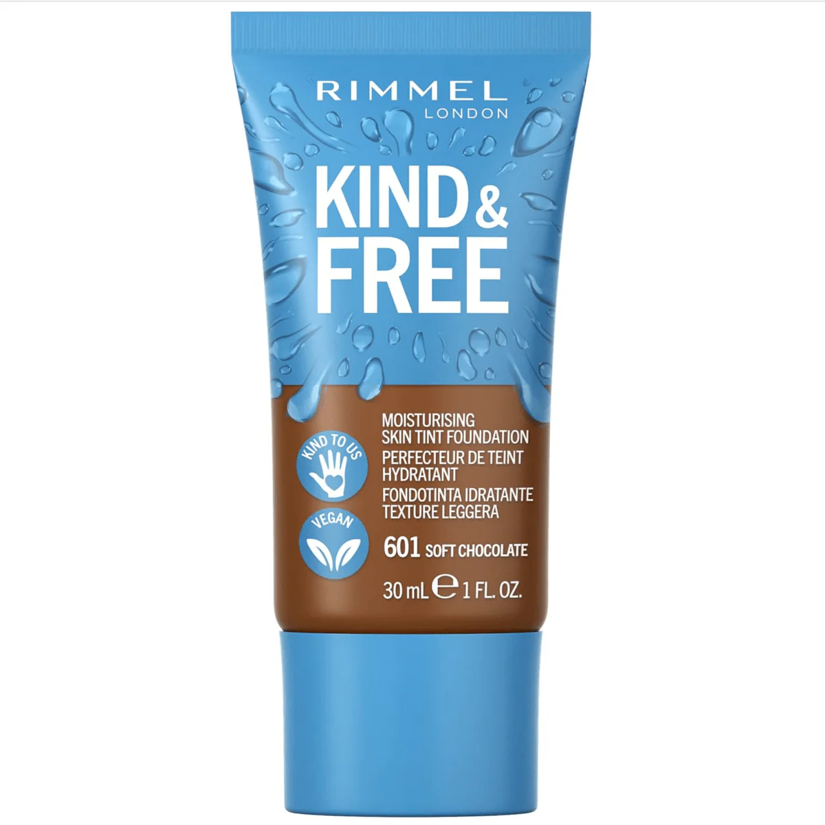 Rimmel Kind & Free Foundation - 601 Soft Chocolate 30ml