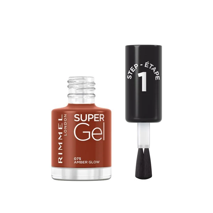 Rimmel Super Gel Nail Polish - 075 Amber Glow - Image 3